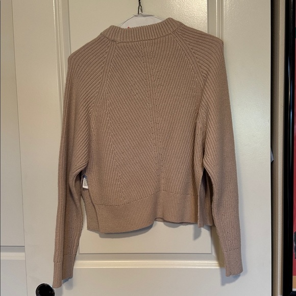 Allsaints Sylvie Wool Cashmere Knit Crewneck Side Slit Sweater Nude Pink - Picture 6 of 11